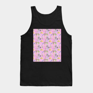 Cute pink Lama Pattern Tank Top